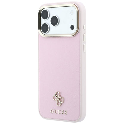 MagSafe maska za Apple iPhone 18 Pro Max / 17 Pro Max, Guess, Saffiano Small 4G Classic, Roza