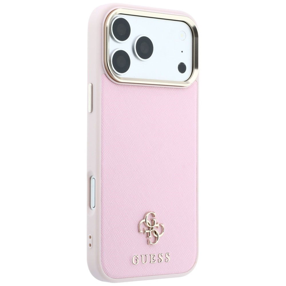 MagSafe maska za Apple iPhone 18 Pro Max / 17 Pro Max, Guess, Saffiano Small 4G Classic, Roza