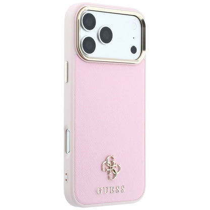 MagSafe maska za Apple iPhone 18 Pro Max / 17 Pro Max, Guess, Saffiano Small 4G Classic, Roza