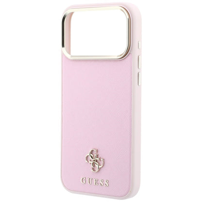 MagSafe maska za Apple iPhone 18 Pro Max / 17 Pro Max, Guess, Saffiano Small 4G Classic, Roza