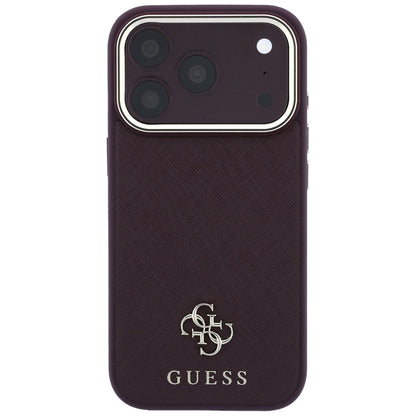 MagSafe futrola za Apple iPhone 18 Pro Max / 17 Pro Max, Guess, Saffiano Small 4G Classic, Bordo