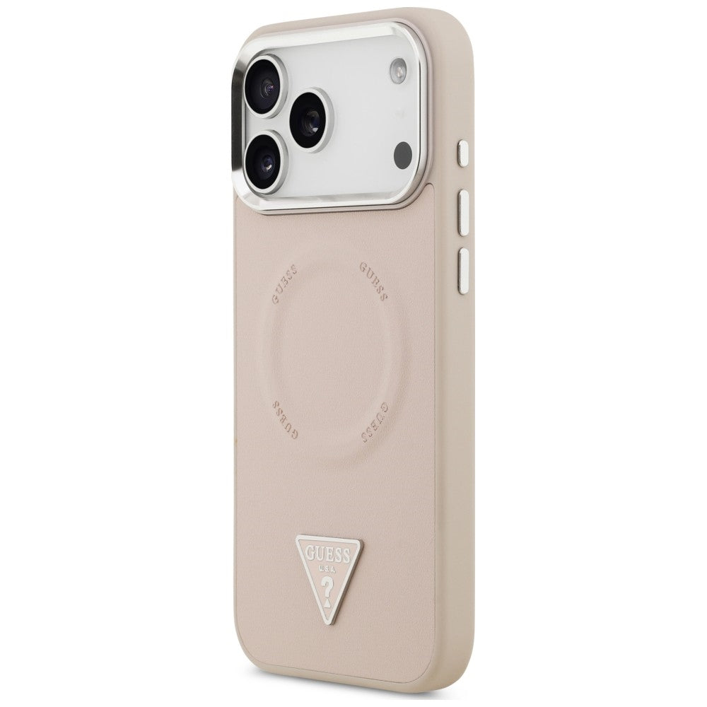 MagSafe maska za Apple iPhone 18 Pro Max / 17 Pro Max, Guess, Triangle Logo, ružičasta