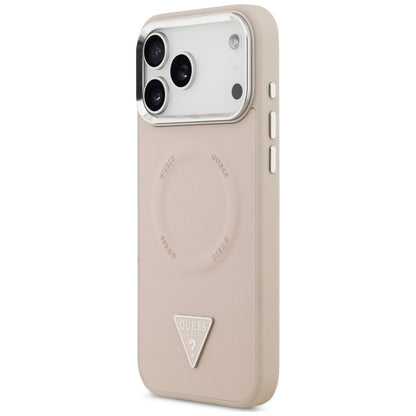 MagSafe maska za Apple iPhone 18 Pro Max / 17 Pro Max, Guess, Triangle Logo, ružičasta