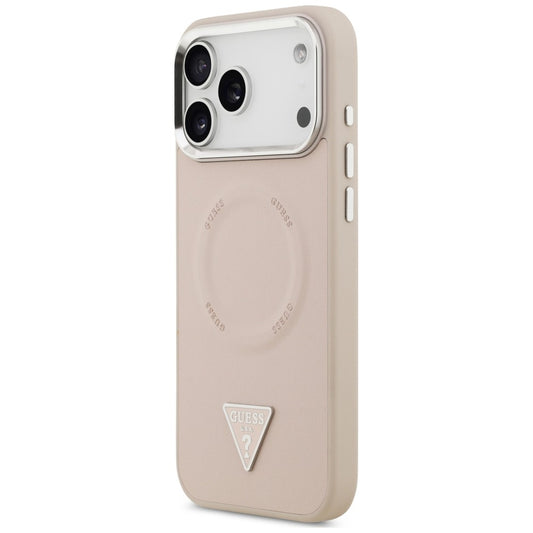 MagSafe maska za Apple iPhone 18 Pro Max / 17 Pro Max, Guess, Triangle Logo, ružičasta