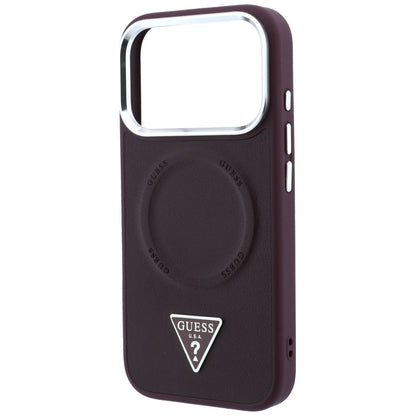 MagSafe maska za Apple iPhone 18 Pro Max / 17 Pro Max, Guess, Triangle Logo, bordo
