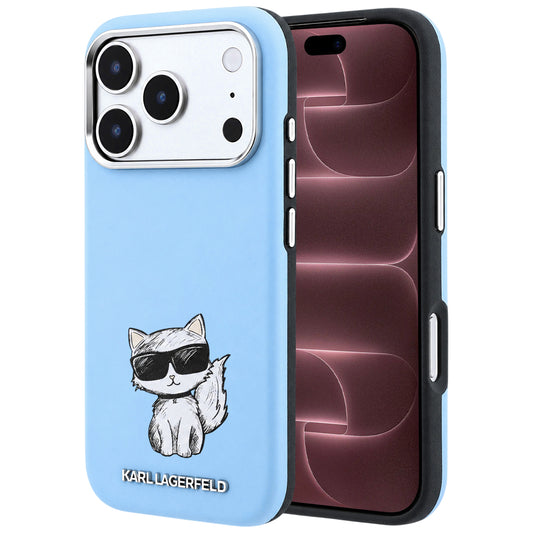 MagSafe maska za Apple iPhone 18 Pro Max / 17 Pro Max, Karl Lagerfeld, Choupette Sketch, Plava