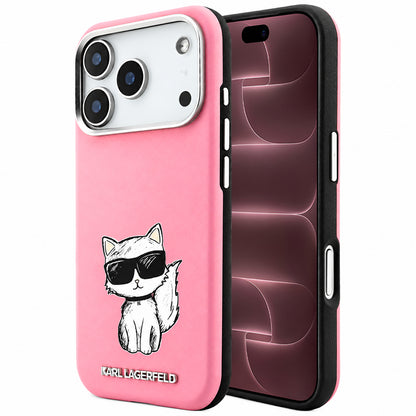 MagSafe maska za Apple iPhone 18 Pro Max / 17 Pro Max, Karl Lagerfeld, Choupette Sketch, Roza