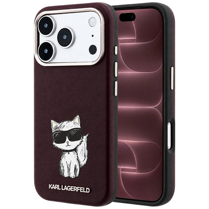 MagSafe futrola za Apple iPhone 18 Pro Max / 17 Pro Max, Karl Lagerfeld, Choupette Sketch, Bordo