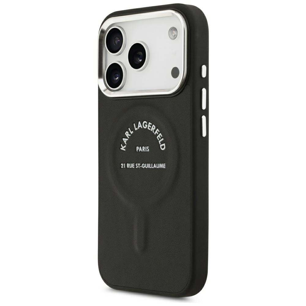 MagSafe futrola za Apple iPhone 18 Pro Max / 17 Pro Max, Karl Lagerfeld, EMB. Ring Karl RSG Logo, Crna