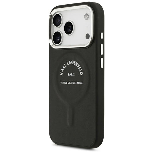 MagSafe futrola za Apple iPhone 18 Pro Max / 17 Pro Max, Karl Lagerfeld, EMB. Ring Karl RSG Logo, Crna