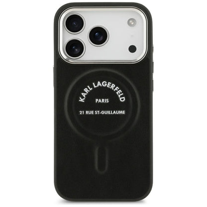 MagSafe futrola za Apple iPhone 18 Pro Max / 17 Pro Max, Karl Lagerfeld, EMB. Ring Karl RSG Logo, Crna