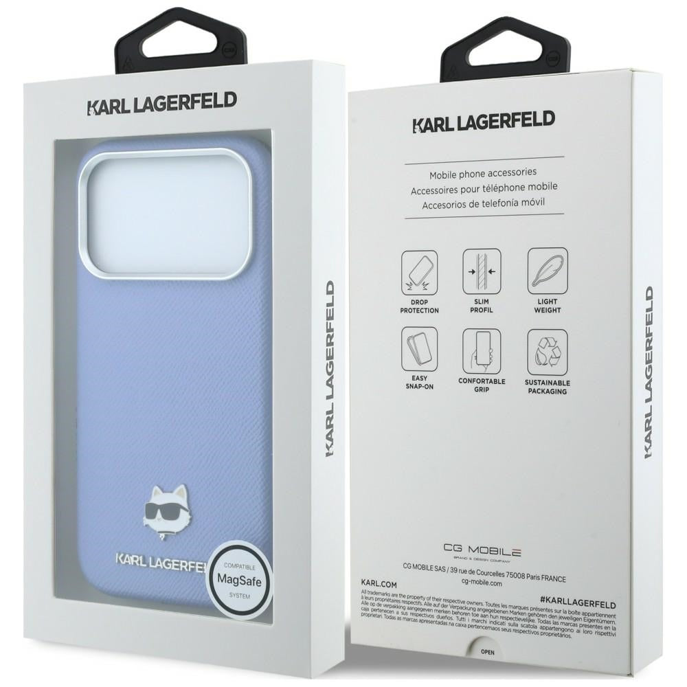 MagSafe futrola za Apple iPhone 18 Pro Max / 17 Pro Max, Karl Lagerfeld, Grained Choupette Head, Plava
