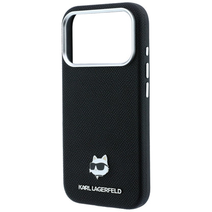 MagSafe maska za Apple iPhone 18 Pro Max / 17 Pro Max, Karl Lagerfeld, Grained Choupette Head Metal, crna