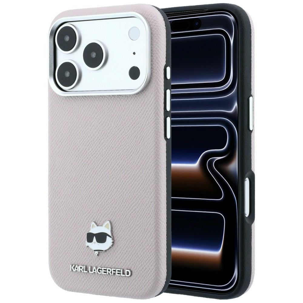 MagSafe maska za Apple iPhone 18 Pro Max / 17 Pro Max, Karl Lagerfeld, Grained Choupette Head, Roza