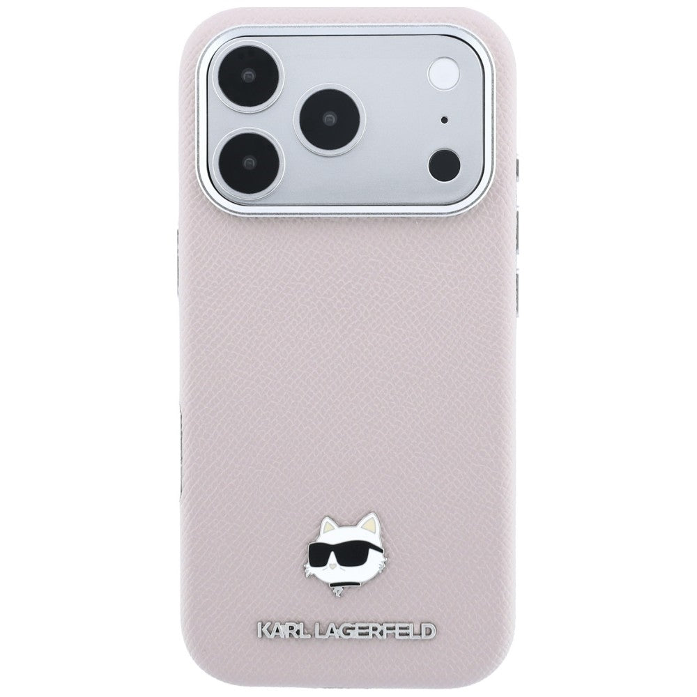 MagSafe maska za Apple iPhone 18 Pro Max / 17 Pro Max, Karl Lagerfeld, Grained Choupette Head, Roza