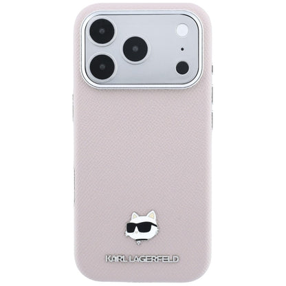MagSafe maska za Apple iPhone 18 Pro Max / 17 Pro Max, Karl Lagerfeld, Grained Choupette Head, Roza