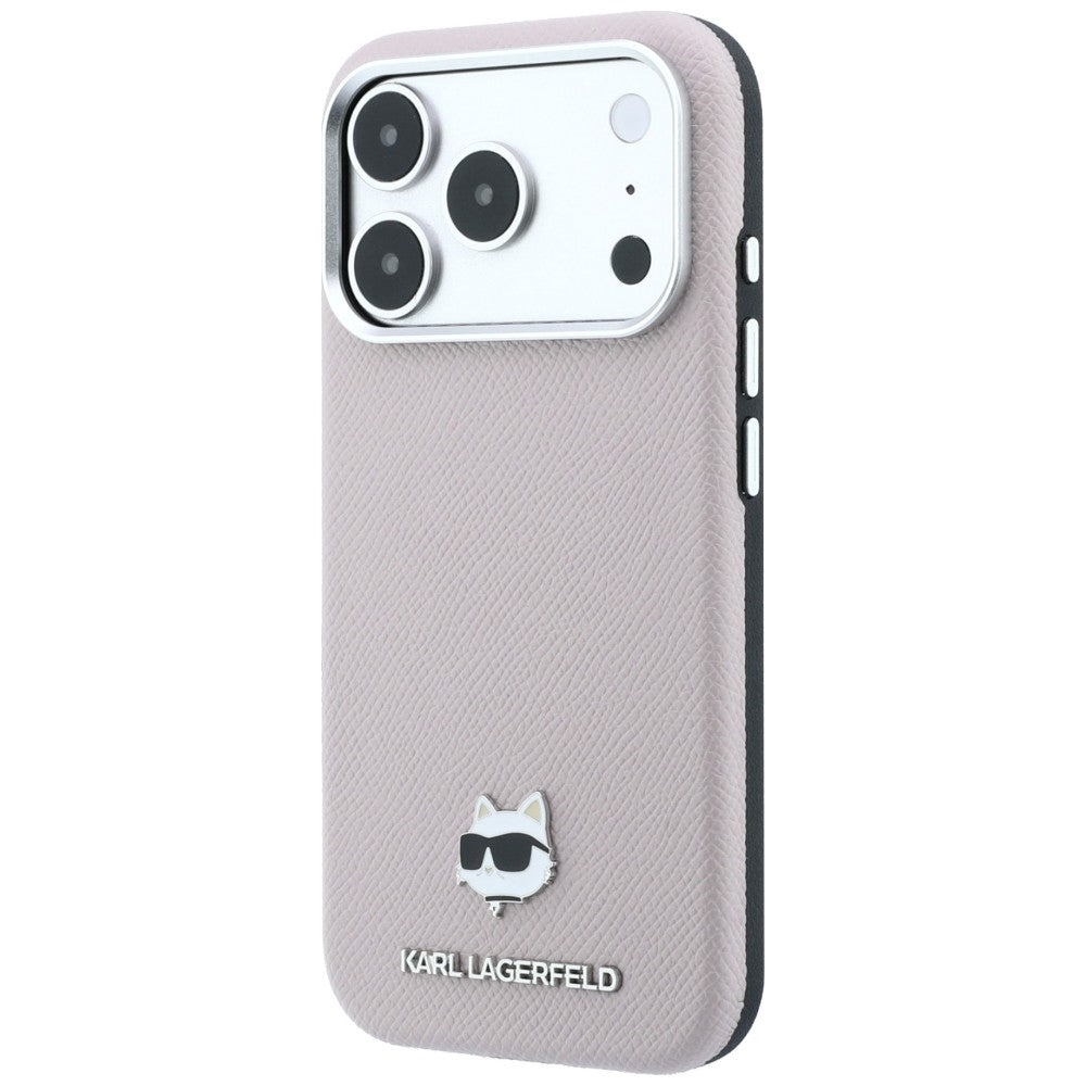 MagSafe maska za Apple iPhone 18 Pro Max / 17 Pro Max, Karl Lagerfeld, Grained Choupette Head, Roza