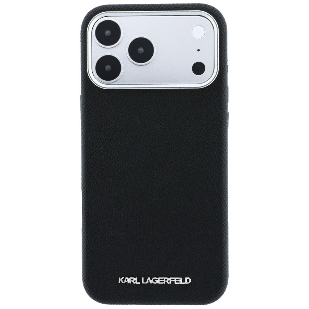 MagSafe maska za Apple iPhone 18 Pro Max / 17 Pro Max, Karl Lagerfeld, Grained Elongated Logo, Crna