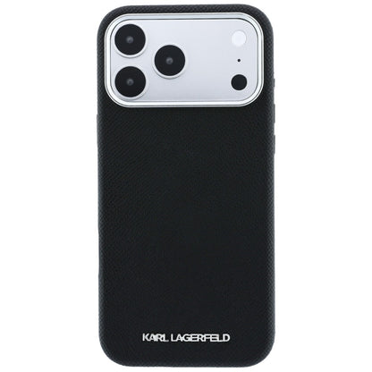 MagSafe maska za Apple iPhone 18 Pro Max / 17 Pro Max, Karl Lagerfeld, Grained Elongated Logo, Crna