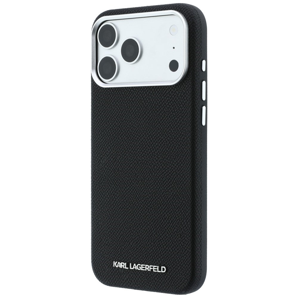 MagSafe maska za Apple iPhone 18 Pro Max / 17 Pro Max, Karl Lagerfeld, Grained Elongated Logo, Crna