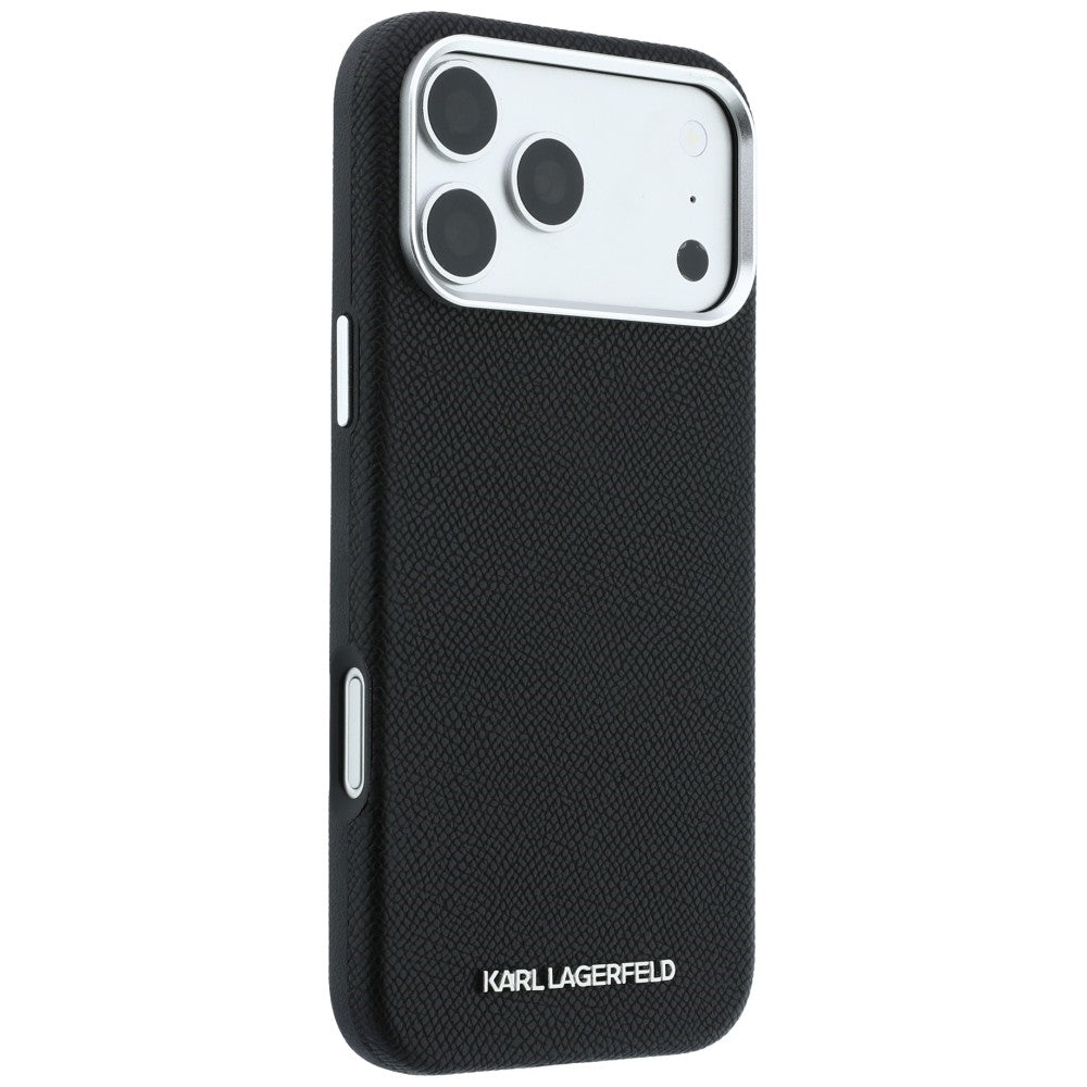 MagSafe maska za Apple iPhone 18 Pro Max / 17 Pro Max, Karl Lagerfeld, Grained Elongated Logo, Crna