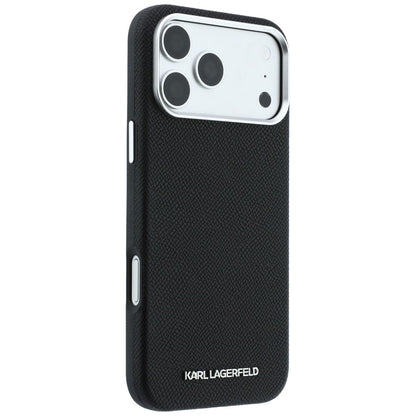 MagSafe maska za Apple iPhone 18 Pro Max / 17 Pro Max, Karl Lagerfeld, Grained Elongated Logo, Crna