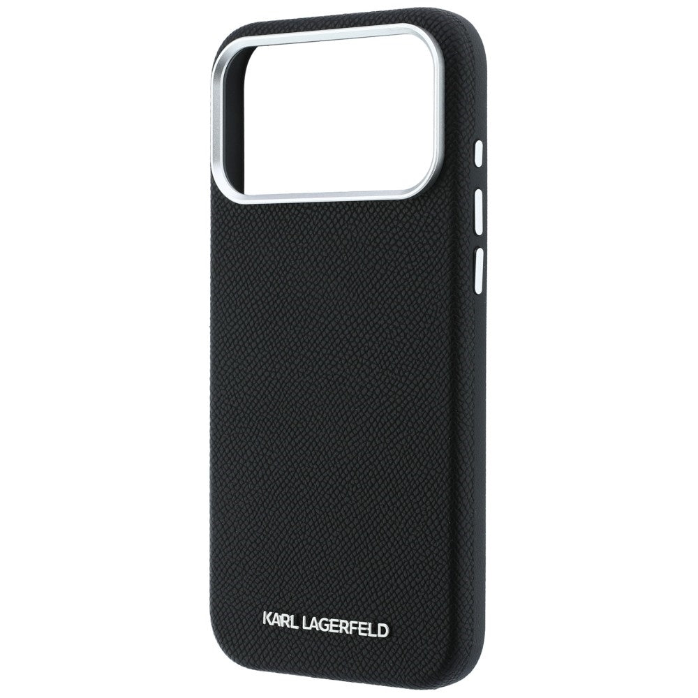 MagSafe maska za Apple iPhone 18 Pro Max / 17 Pro Max, Karl Lagerfeld, Grained Elongated Logo, Crna