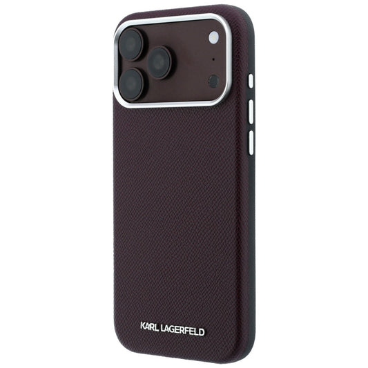 MagSafe futrola za Apple iPhone 18 Pro Max / 17 Pro Max, Karl Lagerfeld, Grained Elongated Logo, Bordo
