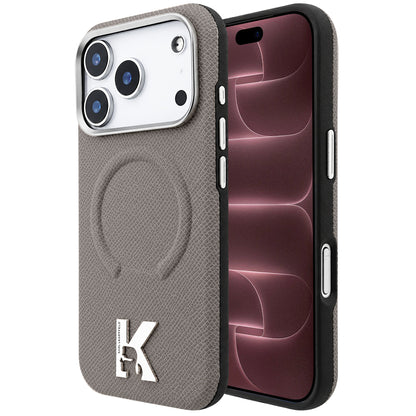 MagSafe futrola za Apple iPhone 18 Pro Max / 17 Pro Max, Karl Lagerfeld, Grained Embossed Ring, Bež