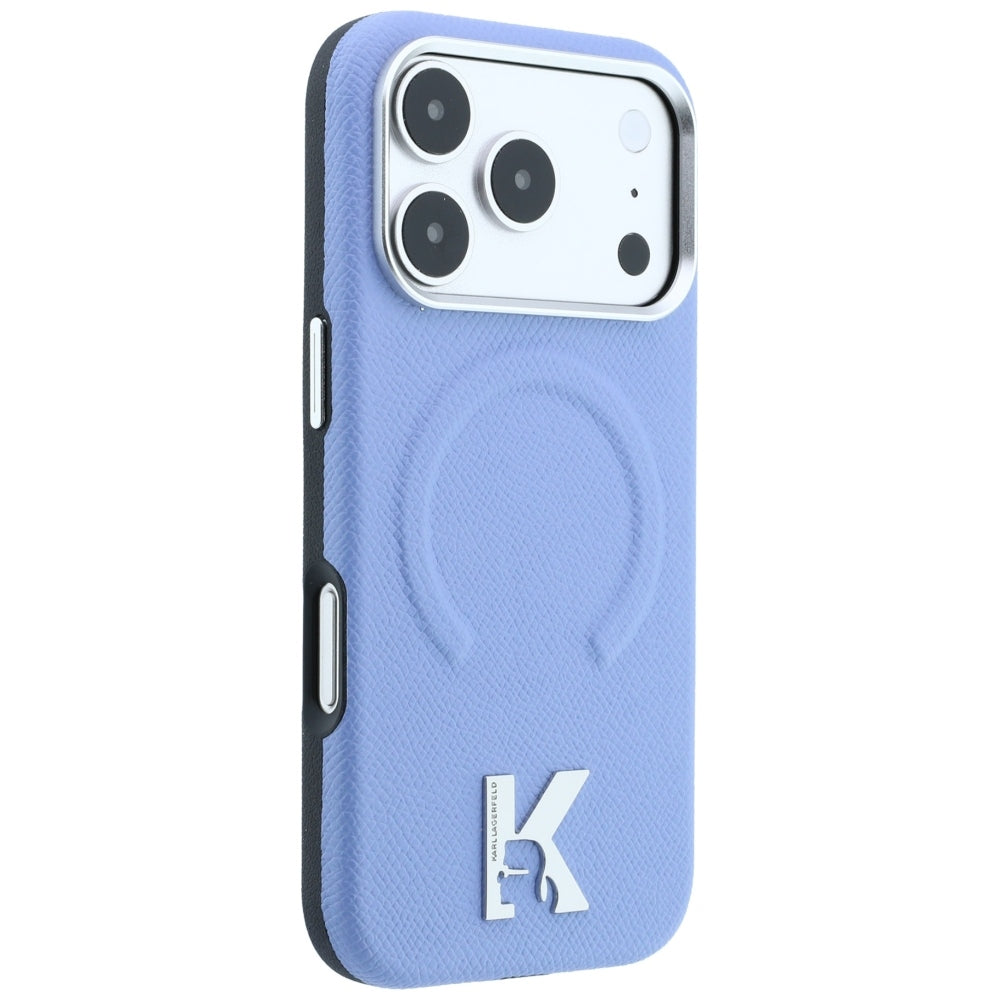 MagSafe maska za Apple iPhone 18 Pro Max / 17 Pro Max, Karl Lagerfeld, Grained Embossed Ring, Plava