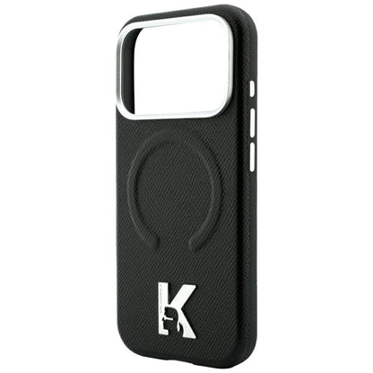 MagSafe maska za Apple iPhone 18 Pro Max / 17 Pro Max, Karl Lagerfeld, Grained Embossed Ring, crna
