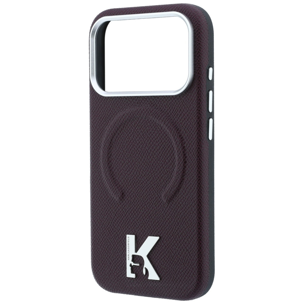 MagSafe futrola za Apple iPhone 18 Pro Max / 17 Pro Max, Karl Lagerfeld, Grained Embossed Ring, Bordo