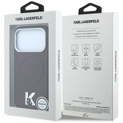MagSafe futrola za Apple iPhone 18 Pro Max / 17 Pro Max, Karl Lagerfeld, Grained Embossed Ring, Bordo
