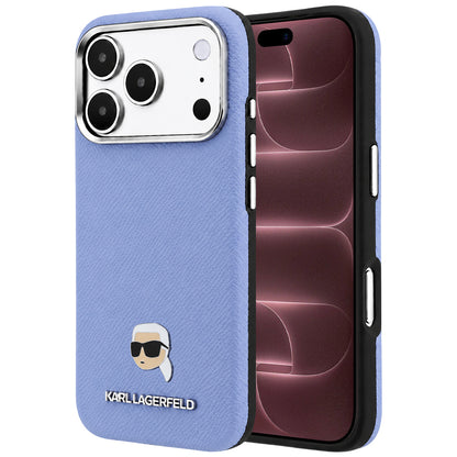 MagSafe futrola za Apple iPhone 18 Pro Max / 17 Pro Max, Karl Lagerfeld, Grained Karl Head's Metal, Plava