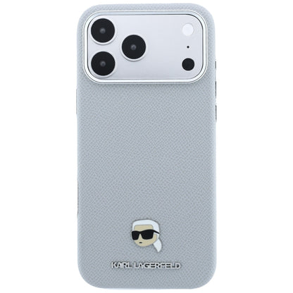 MagSafe futrola za Apple iPhone 18 Pro Max / 17 Pro Max, Karl Lagerfeld, Grained Karl Head's Metal, Siva