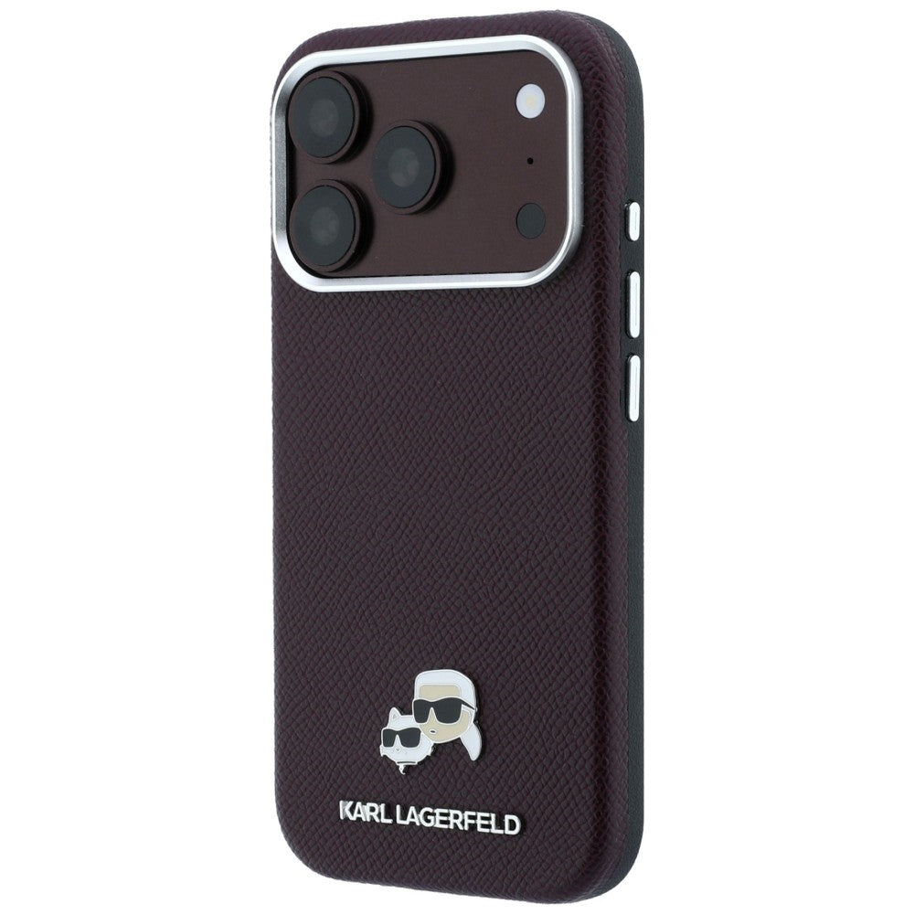 MagSafe futrola za Apple iPhone 18 Pro Max / 17 Pro Max, Karl Lagerfeld, Grained KC Heads, Bordo