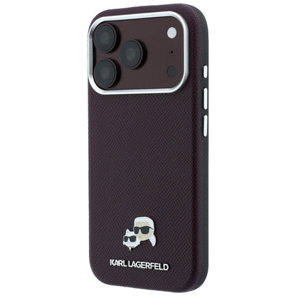 MagSafe futrola za Apple iPhone 18 Pro Max / 17 Pro Max, Karl Lagerfeld, Grained KC Heads, Bordo