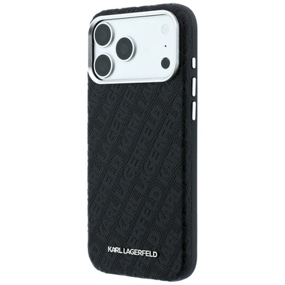 MagSafe futrola za Apple iPhone 18 Pro Max / 17 Pro Max, Karl Lagerfeld, Grained Metal Logo, Crna