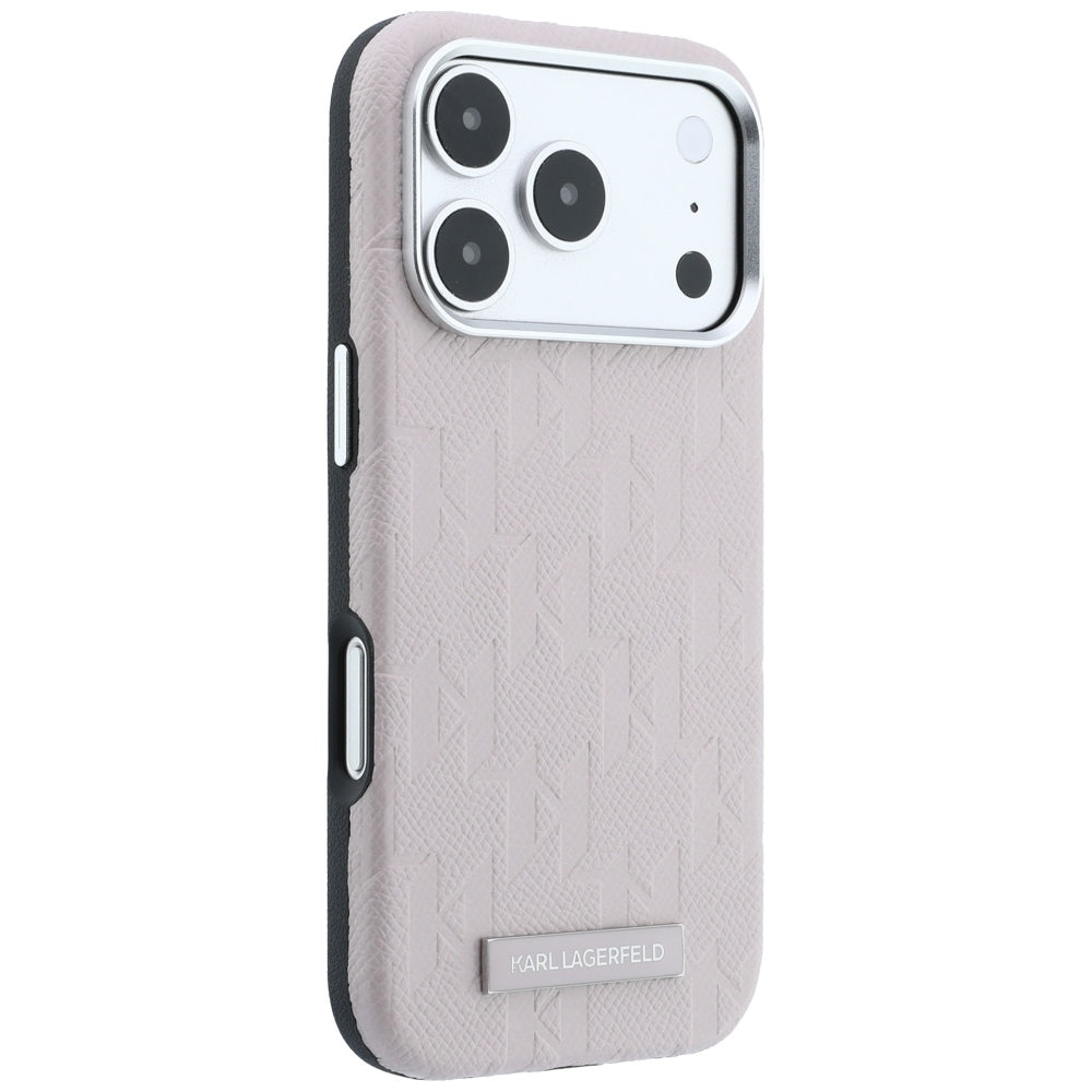 MagSafe futrola za Apple iPhone 18 Pro Max / 17 Pro Max, Karl Lagerfeld, Grained Mono Resin Logo, Roza