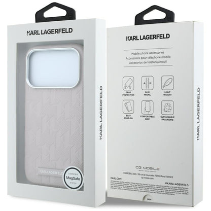 MagSafe futrola za Apple iPhone 18 Pro Max / 17 Pro Max, Karl Lagerfeld, Grained Mono Resin Logo, Roza