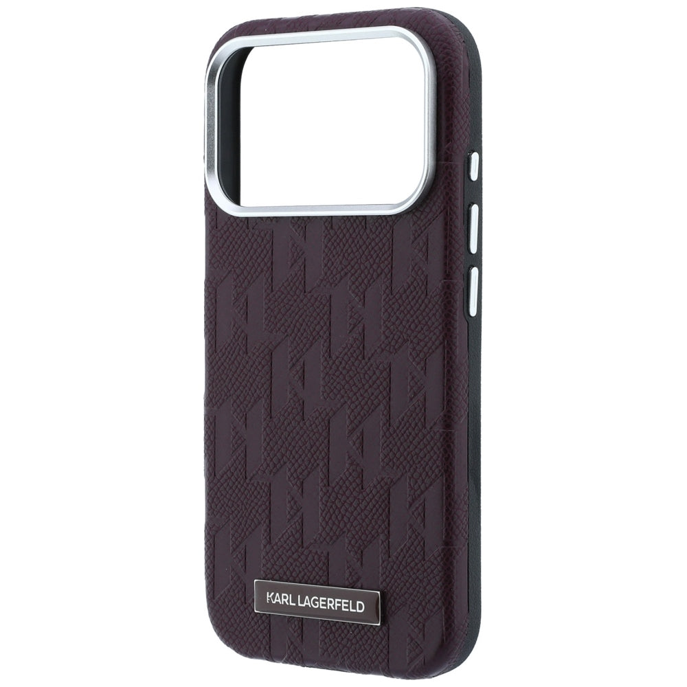 MagSafe futrola za Apple iPhone 18 Pro Max / 17 Pro Max, Karl Lagerfeld, Grained Mono Resin Logo, Bordo