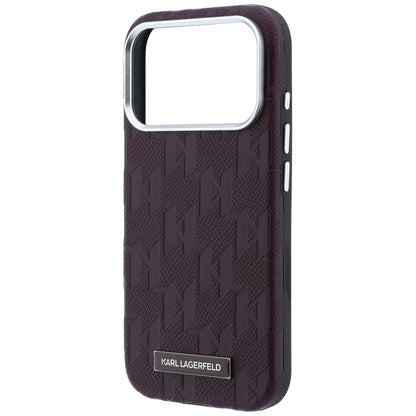 MagSafe futrola za Apple iPhone 18 Pro Max / 17 Pro Max, Karl Lagerfeld, Grained Mono Resin Logo, Bordo