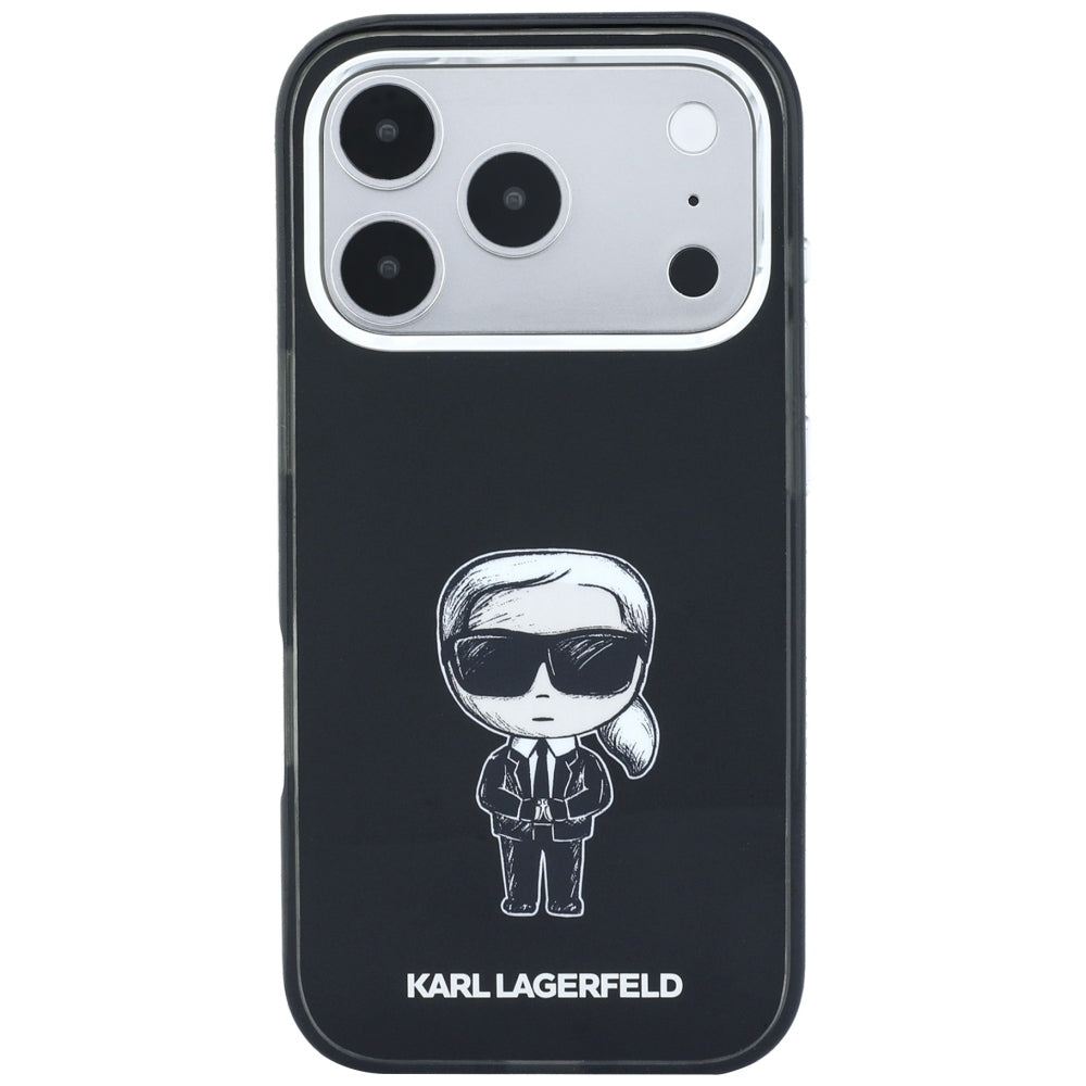 MagSafe maska za Apple iPhone 18 Pro Max / 17 Pro Max, Karl Lagerfeld, HC IML Ikonik Sketch Print, Crna