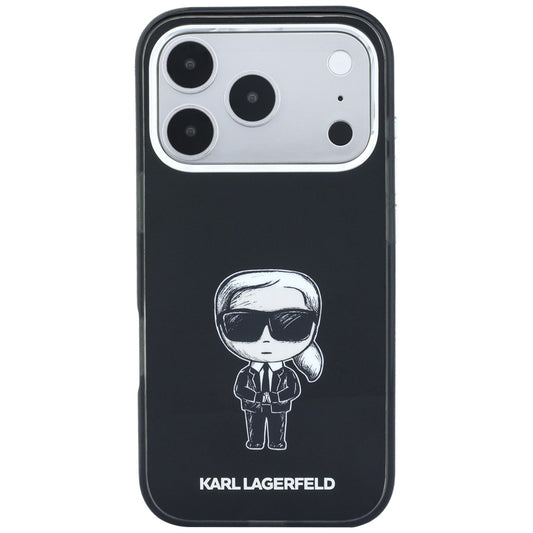 MagSafe maska za Apple iPhone 18 Pro Max / 17 Pro Max, Karl Lagerfeld, HC IML Ikonik Sketch Print, Crna