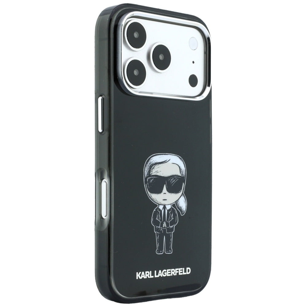 MagSafe maska za Apple iPhone 18 Pro Max / 17 Pro Max, Karl Lagerfeld, HC IML Ikonik Sketch Print, Crna