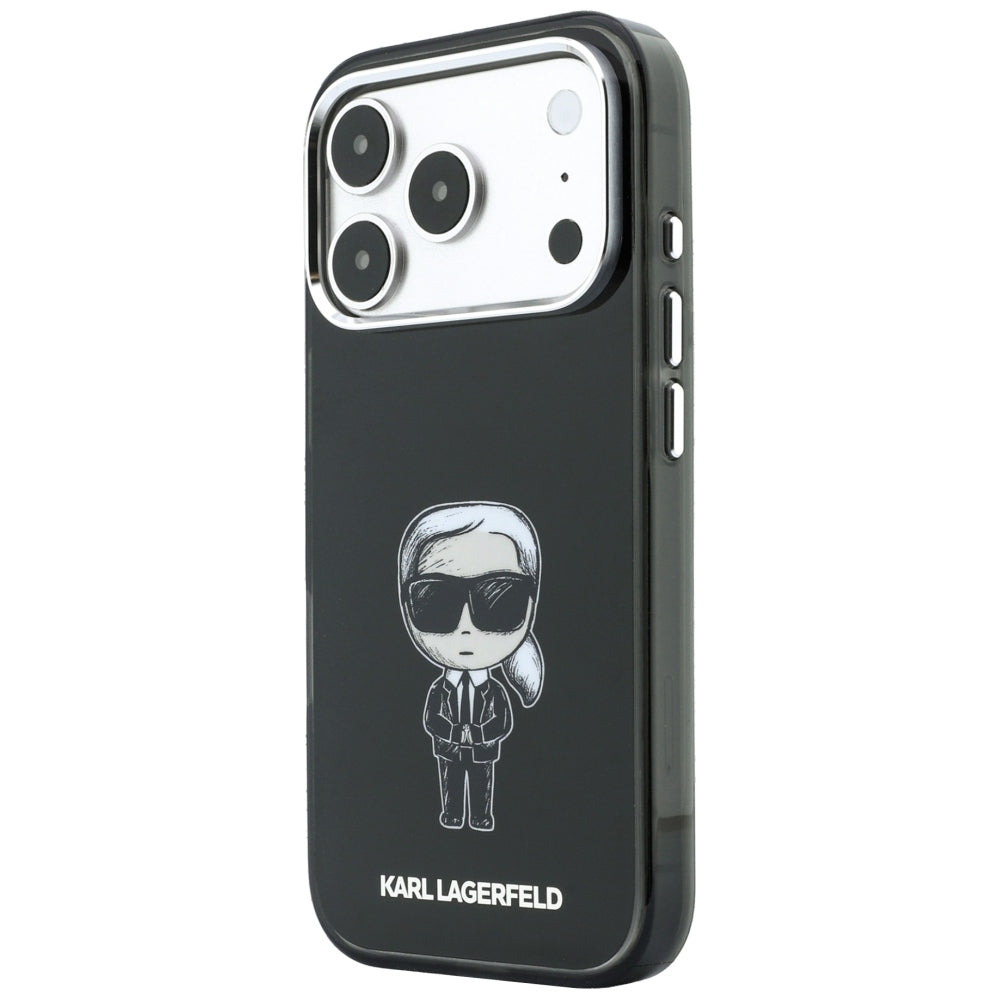 MagSafe maska za Apple iPhone 18 Pro Max / 17 Pro Max, Karl Lagerfeld, HC IML Ikonik Sketch Print, Crna