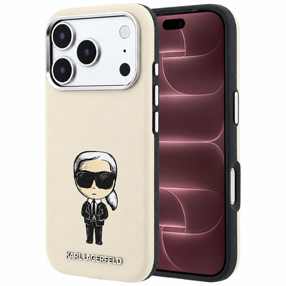 MagSafe maska za Apple iPhone 18 Pro Max / 17 Pro Max, Karl Lagerfeld, Ikonik Sketch, Bež