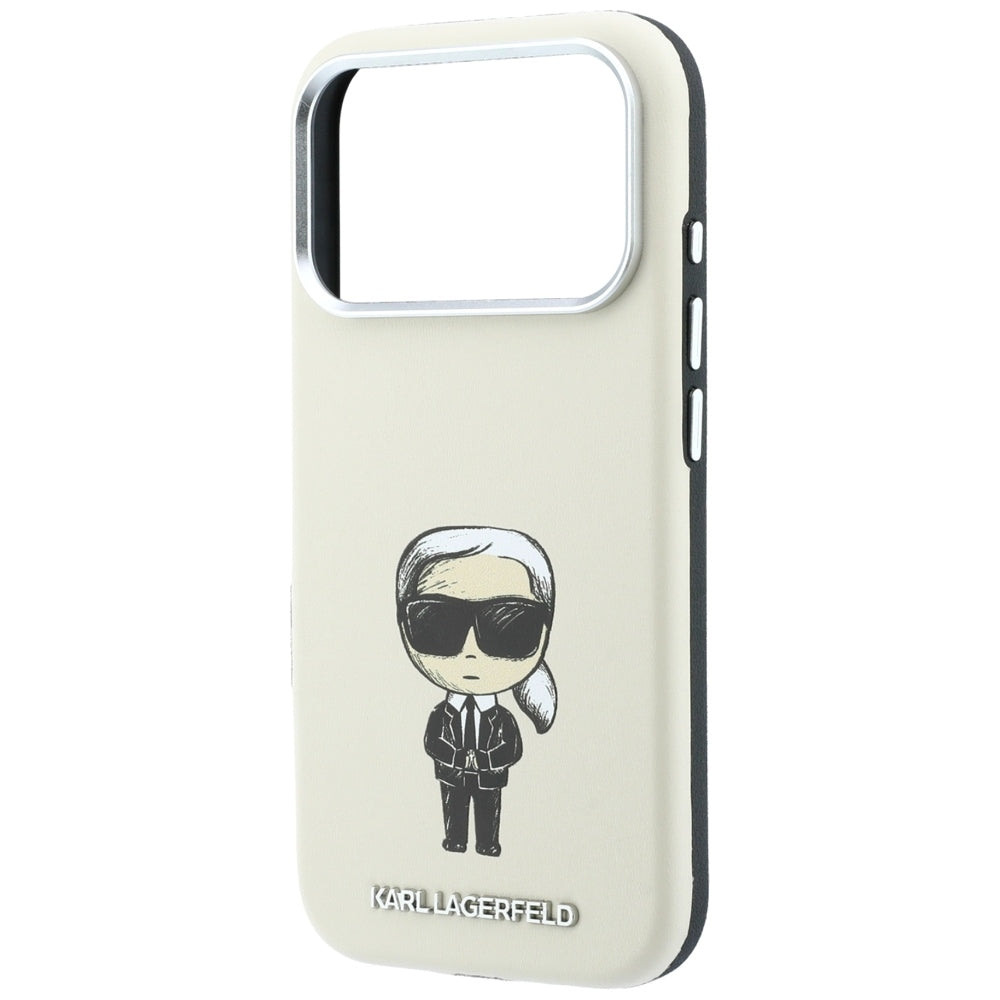 MagSafe maska za Apple iPhone 18 Pro Max / 17 Pro Max, Karl Lagerfeld, Ikonik Sketch, Bež