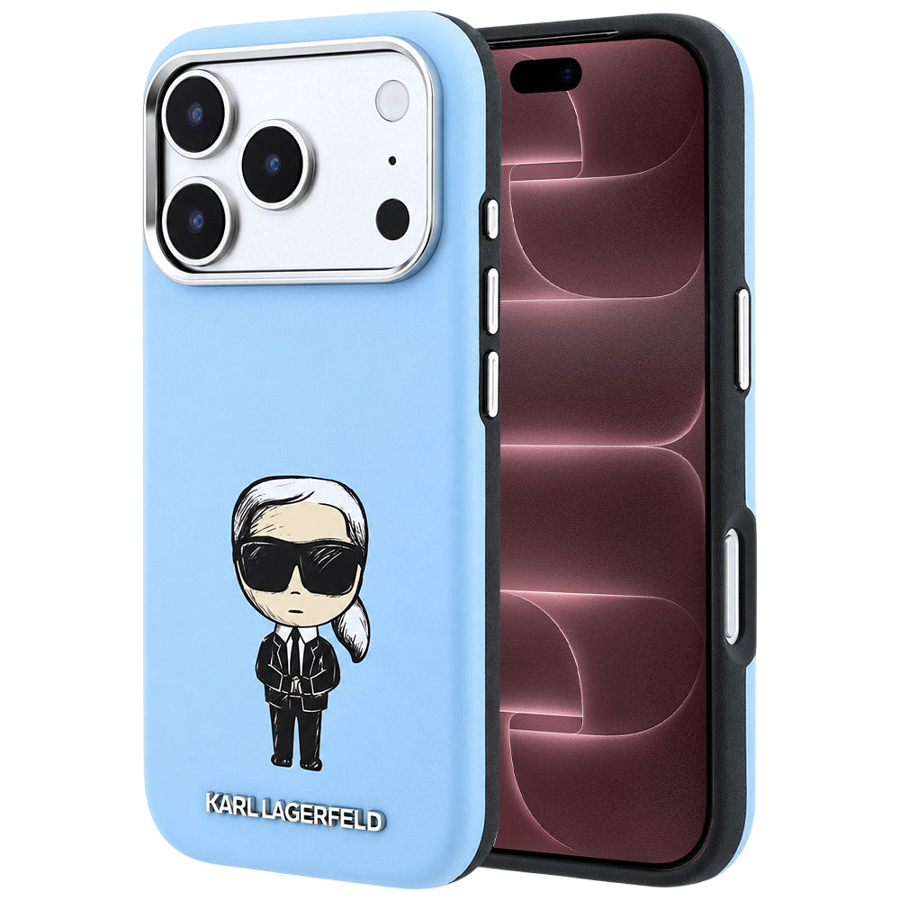 MagSafe maska za Apple iPhone 18 Pro Max / 17 Pro Max, Karl Lagerfeld, Ikonik Sketch, Plava