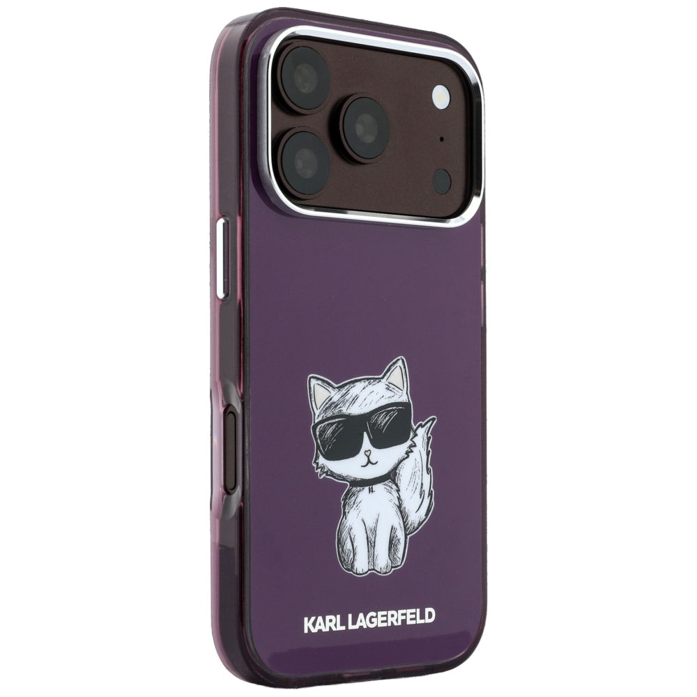 MagSafe maskica za Apple iPhone 18 Pro Max / 17 Pro Max, Karl Lagerfeld, IML Choupette Body Sketch Print, Bordo